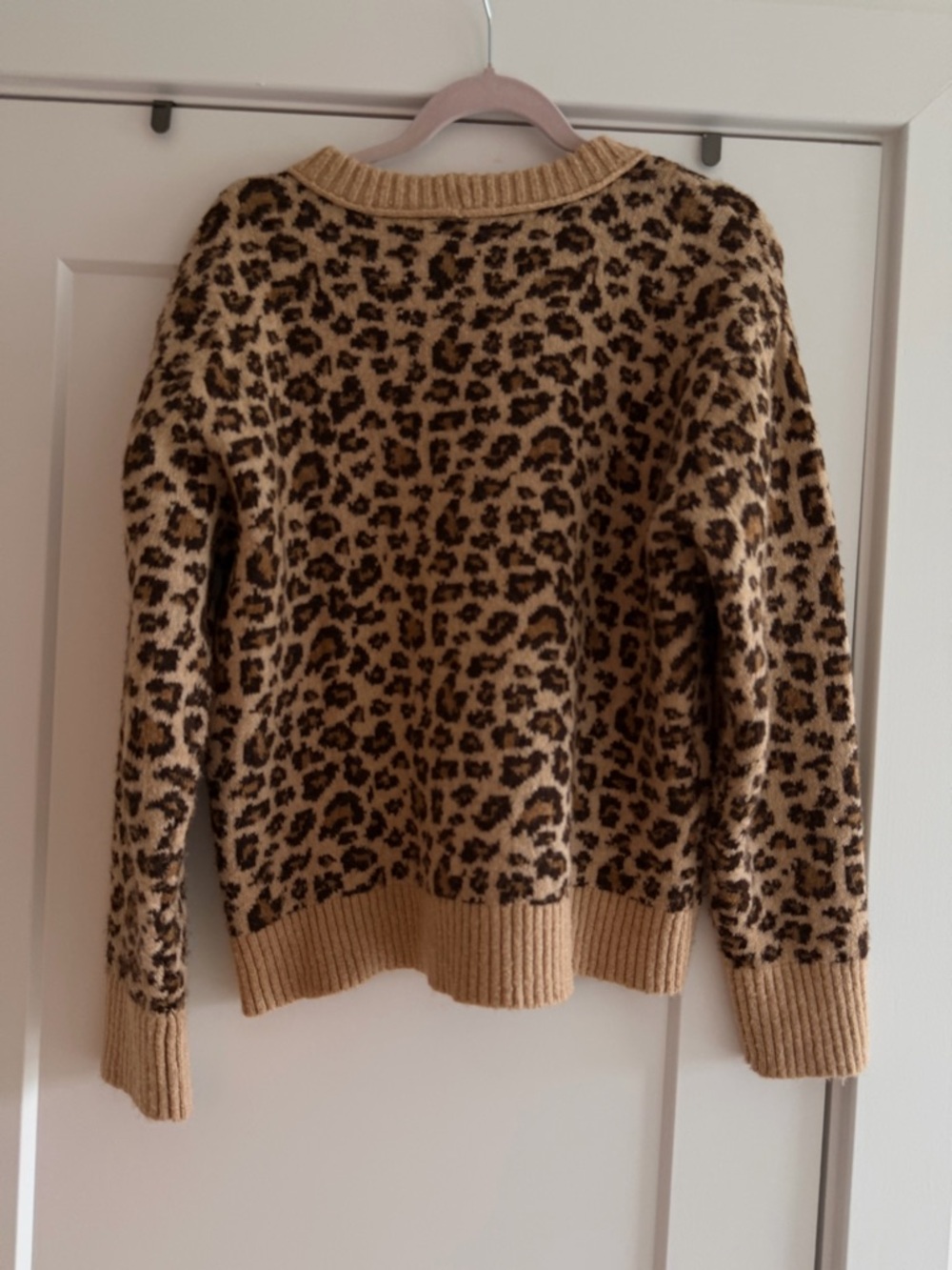 American Eagle Leopard Print Crewneck Sweater - Picture 2 of 3